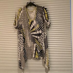 Chic Abstract Print Women's Blouse